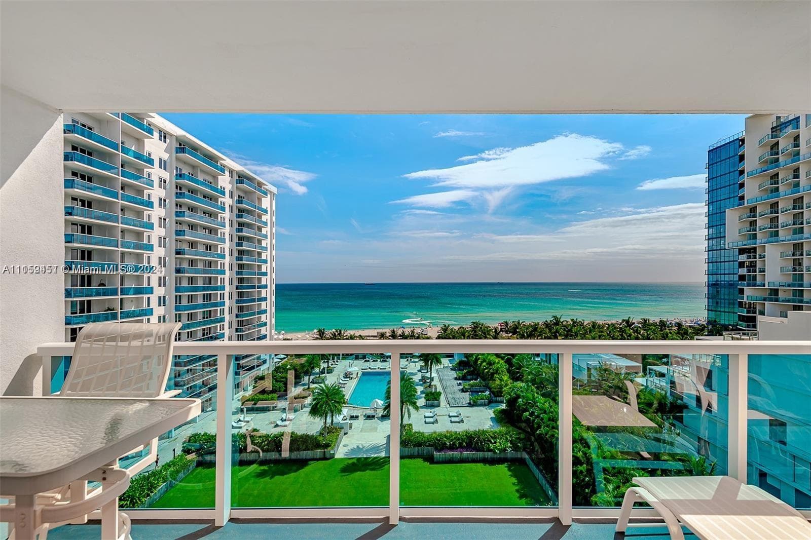 Pool and Ocean View from Balcony