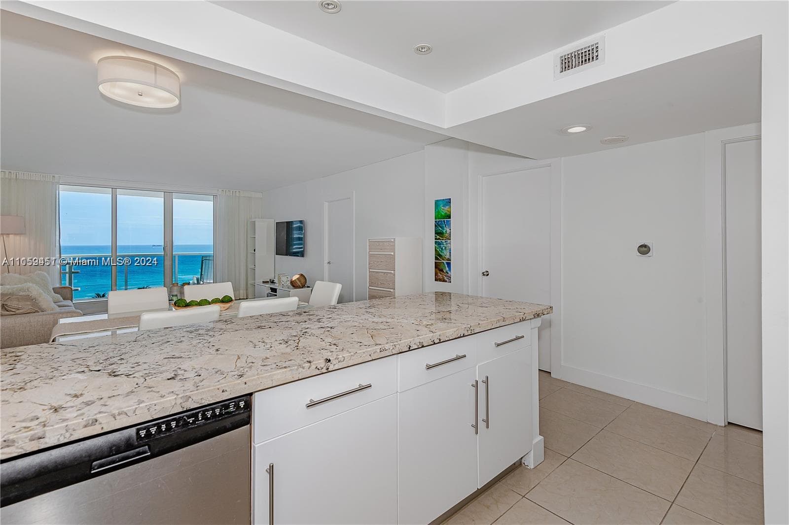 Ocean view from the kitchen