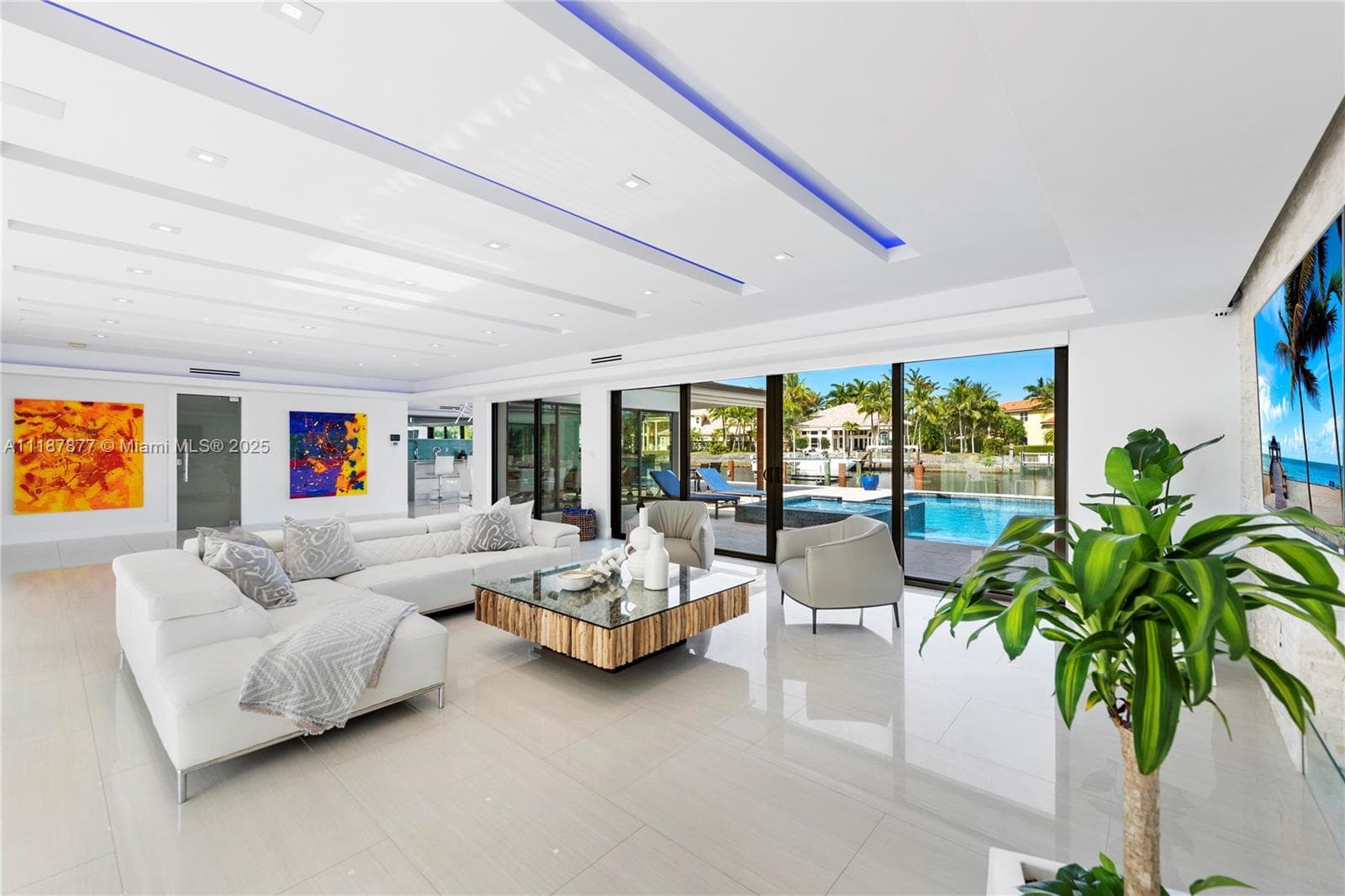 Breezy living opens to sunshine
