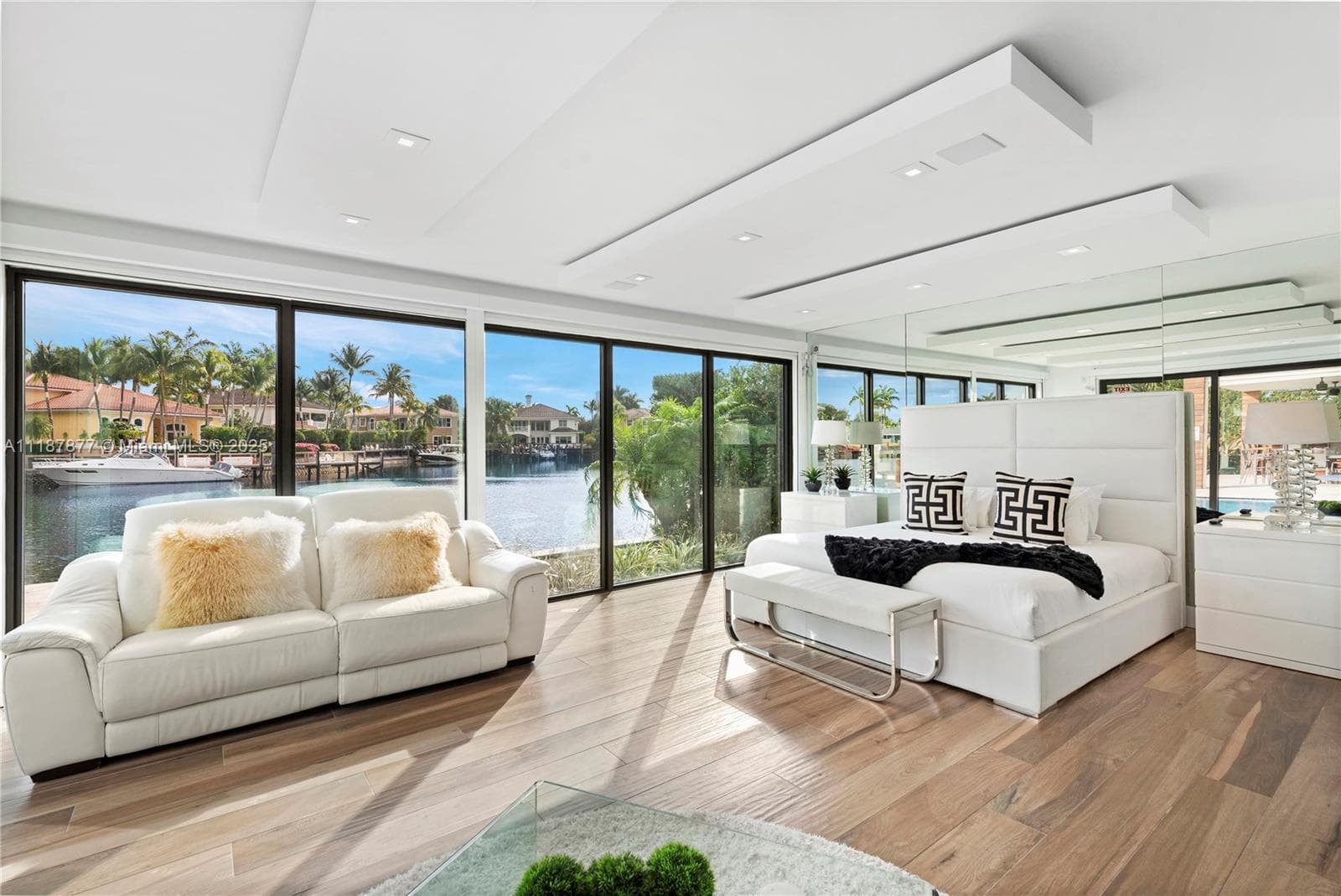 Bright bedroom steps from the pool