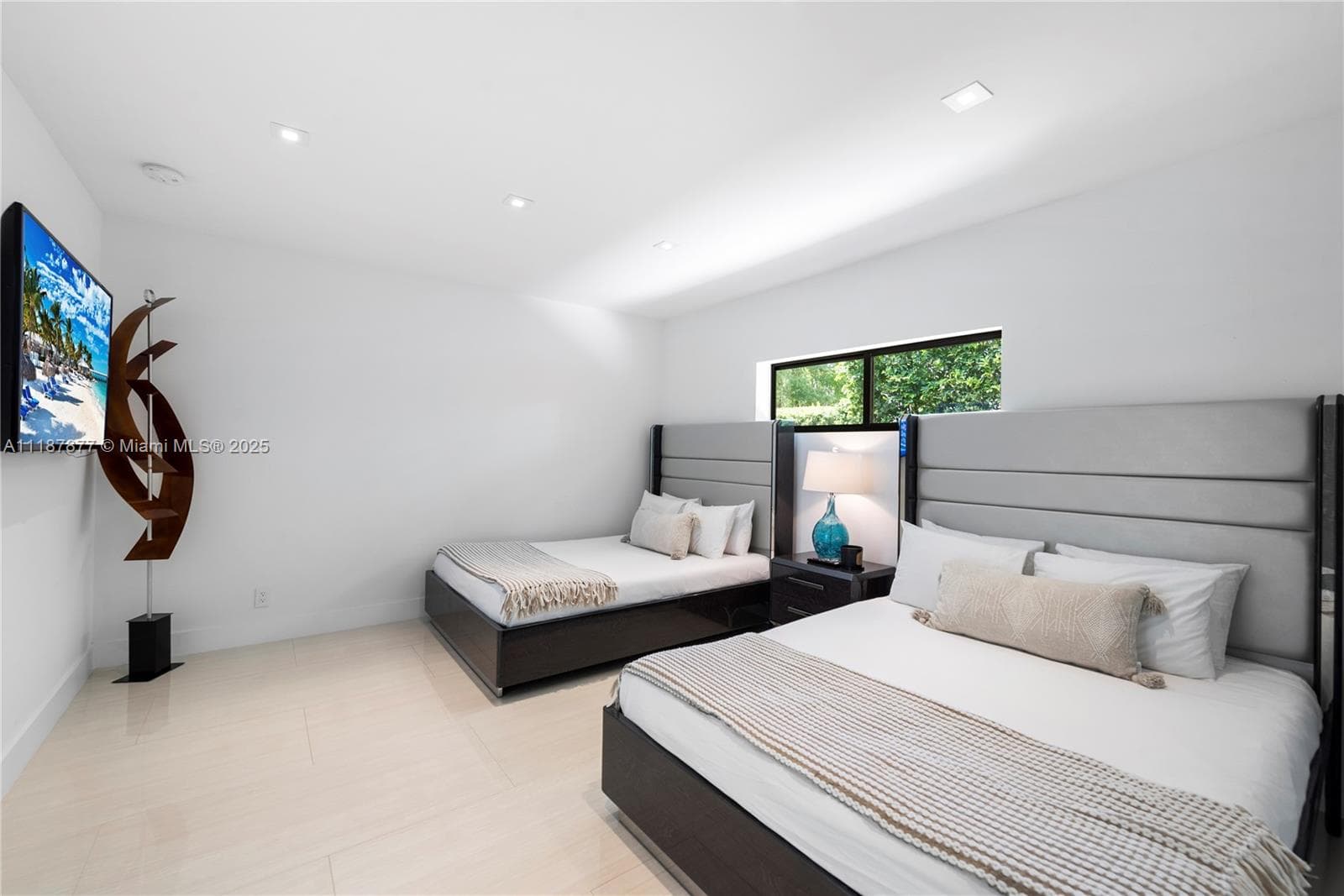 Twin setup bedroom bright and airy