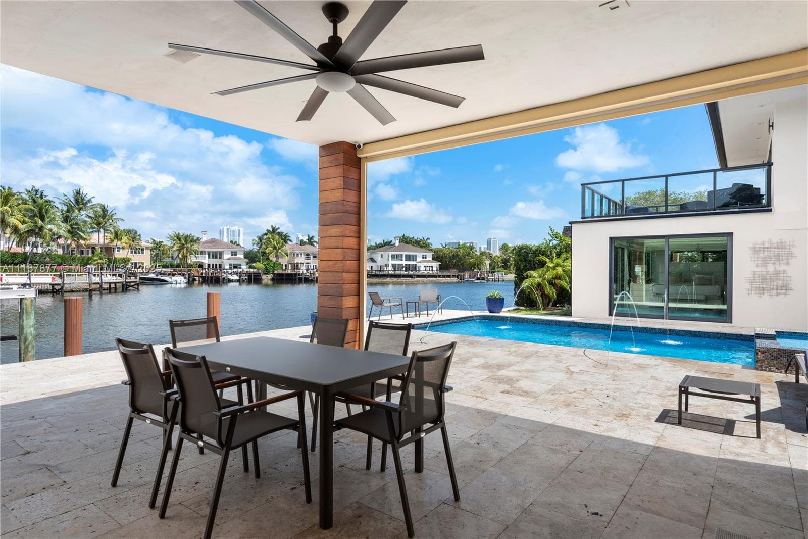 Breezy patio table for morning coffee