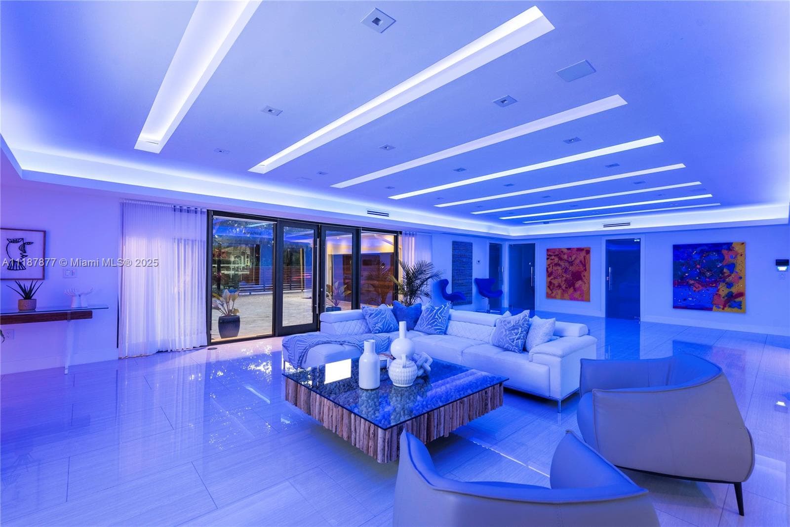 Neon lounge energy after dark