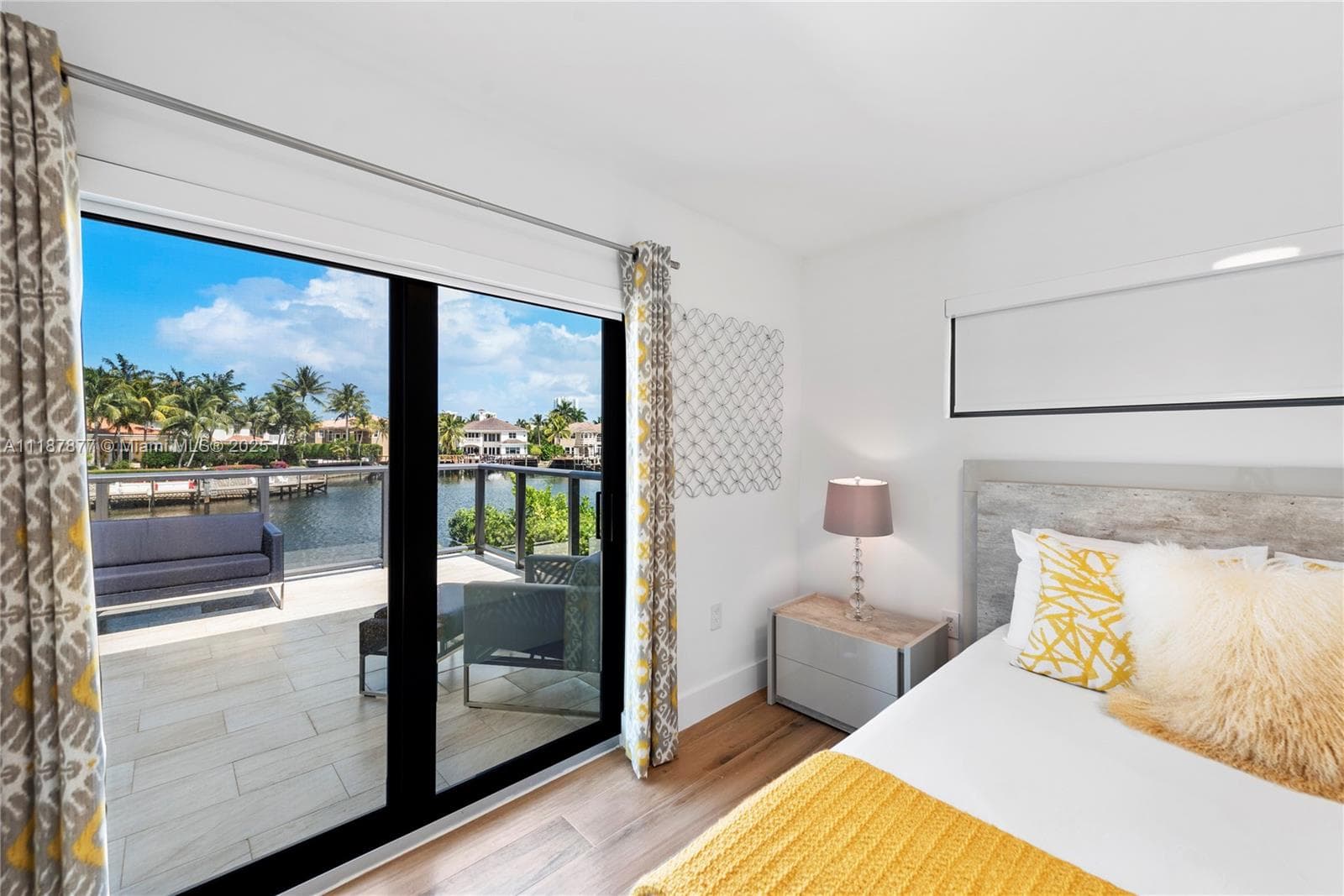 Balcony bedroom with water views