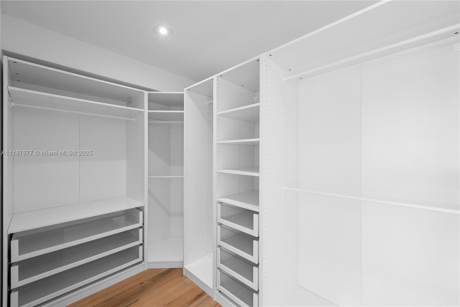 Walk in closet ready for wardrobes