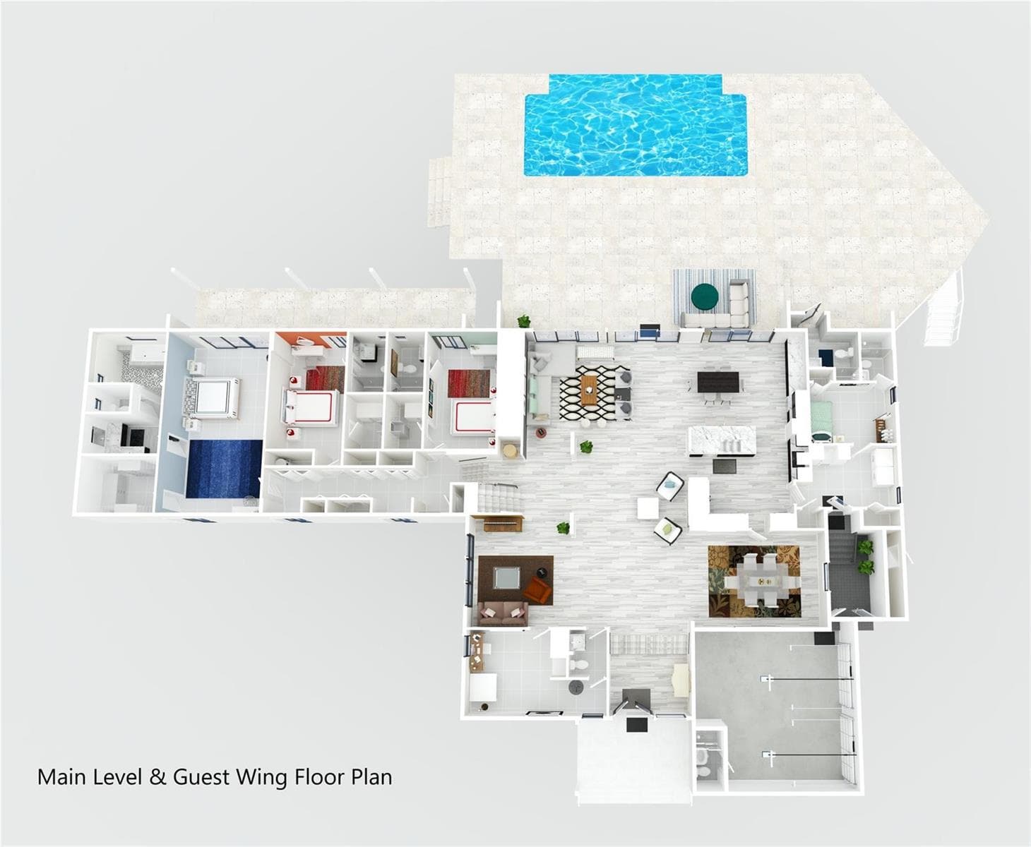 main level and guest wing