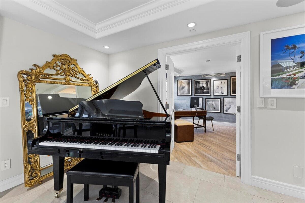 Upper level office (entry with piano)