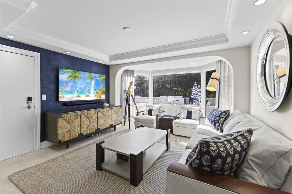 Lower level den with exterior access