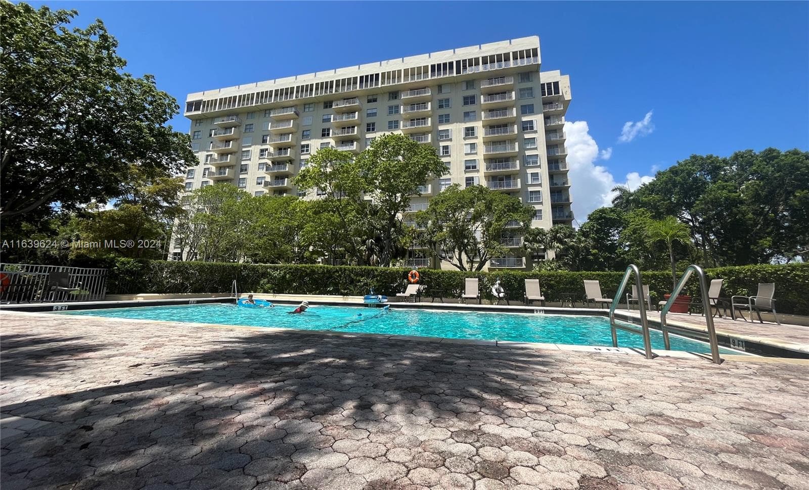 View of the building from the Pool