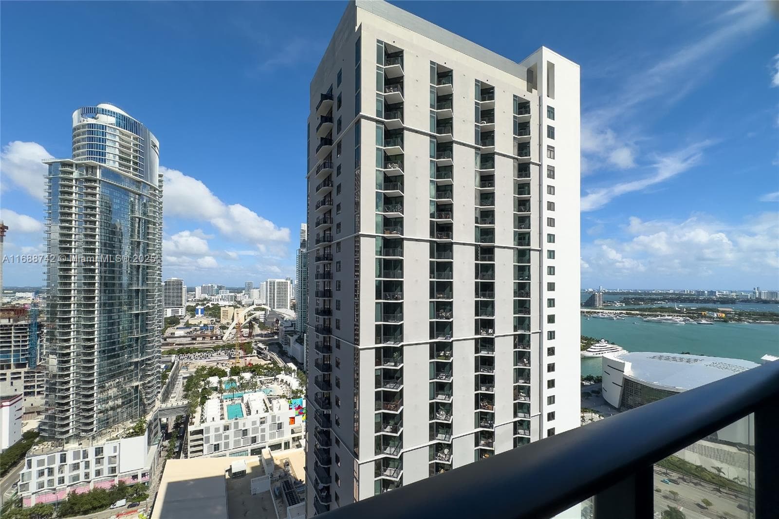 View to the North. Kaseya Center and Miami Worldcenter on sight.
