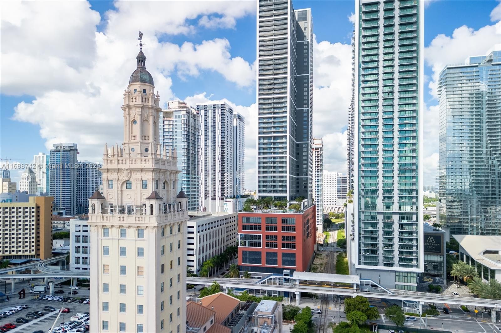 Gale Hotel & Residences in Red. Also in picture: Miami World Center, Metromover, Downtown buildings, etc.