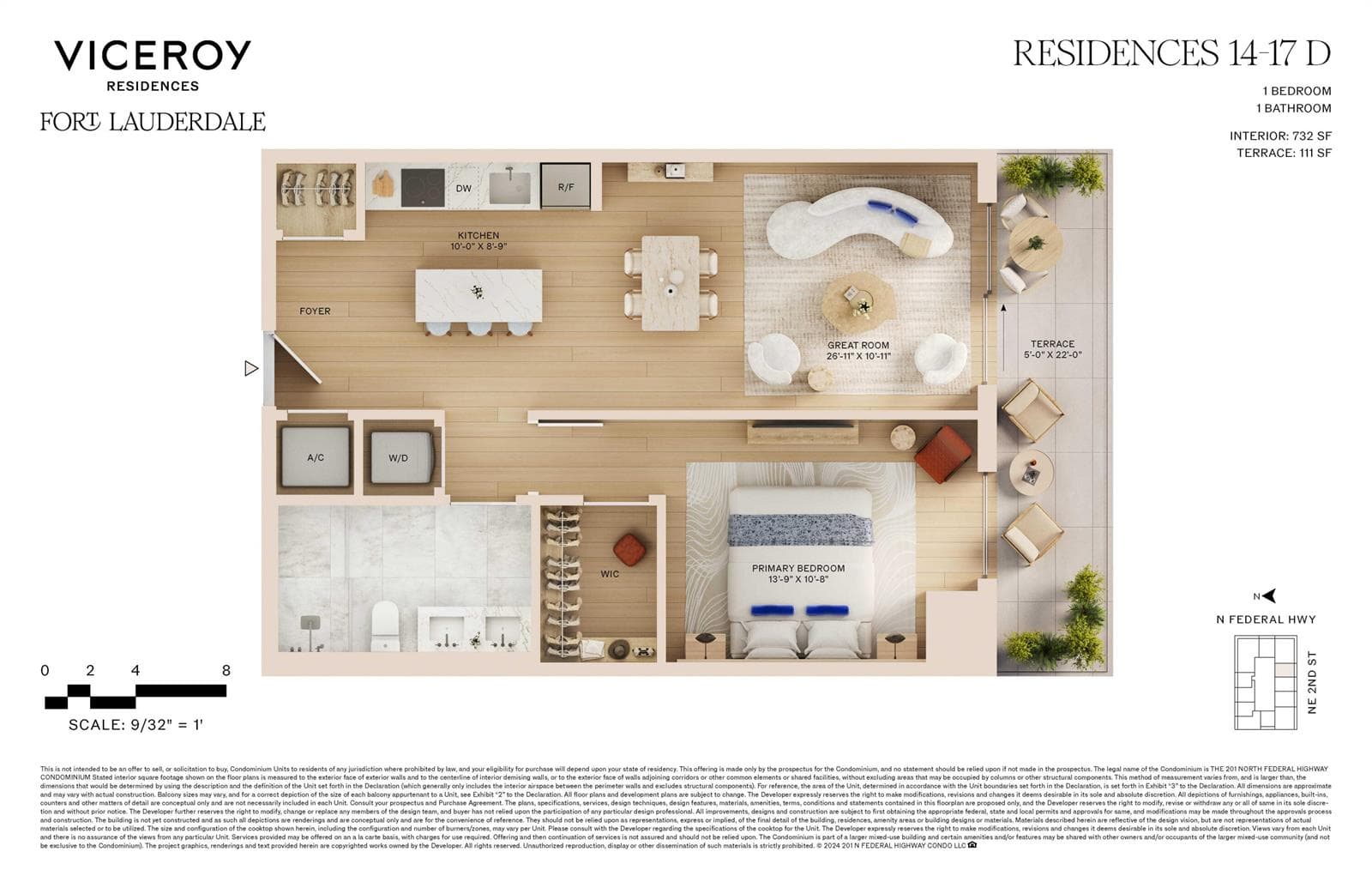 Rendered Floor Plan 14-17D