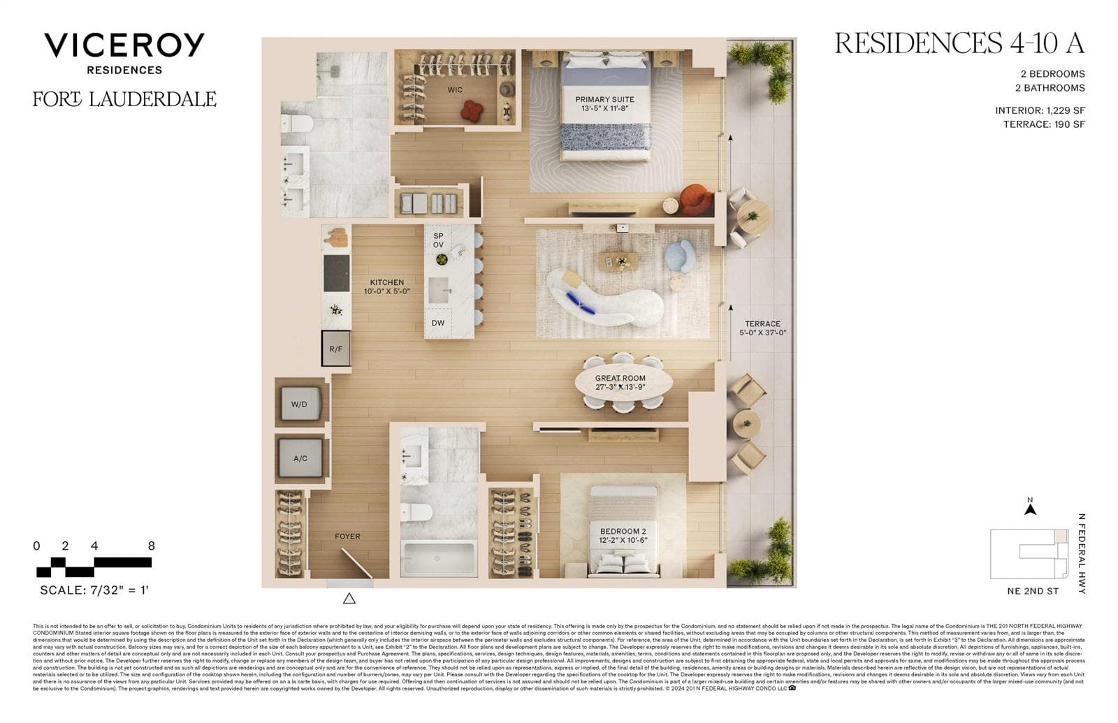 Rendered Floor Plan 4-10A