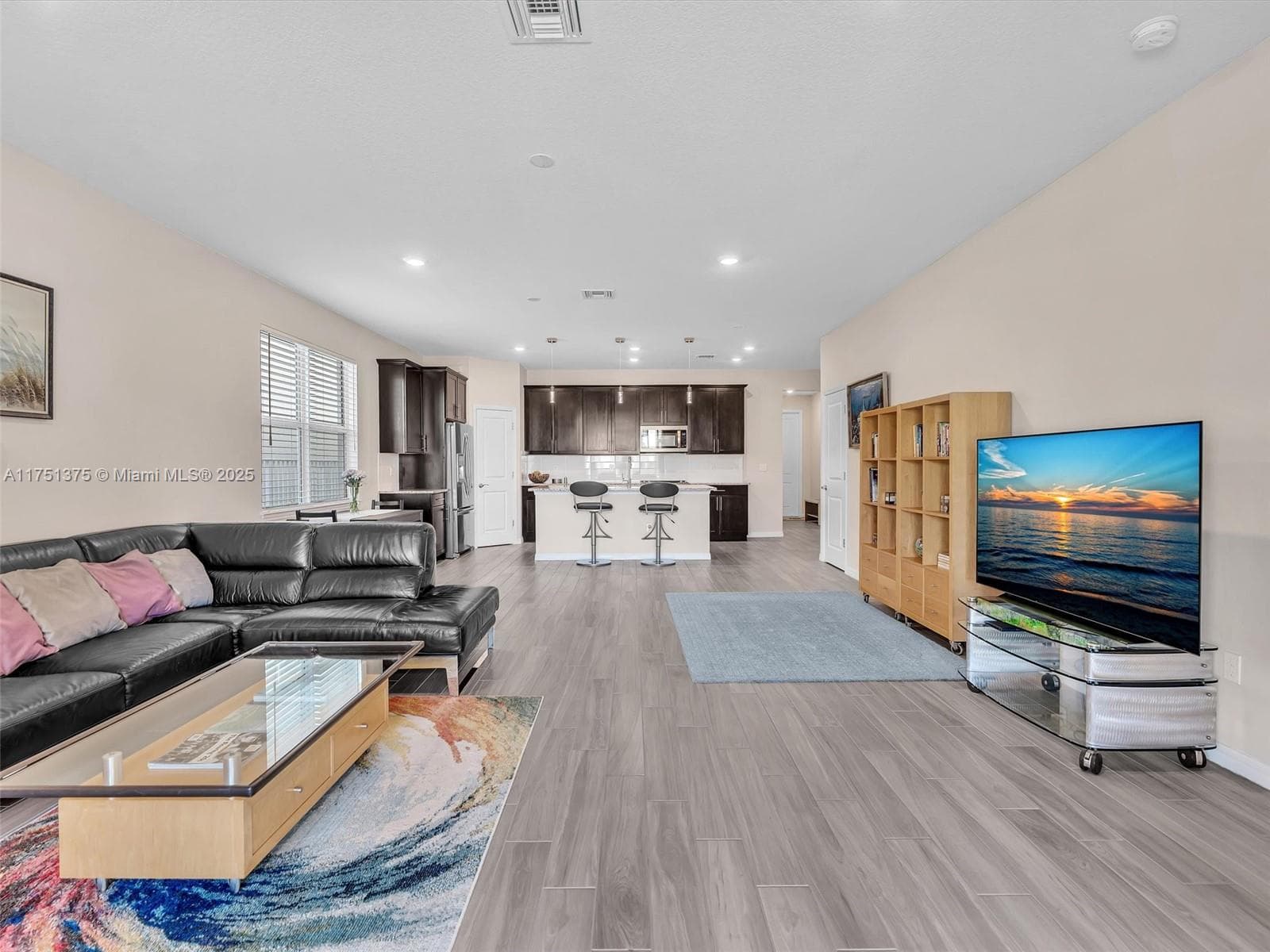 View of the living space from the lanai