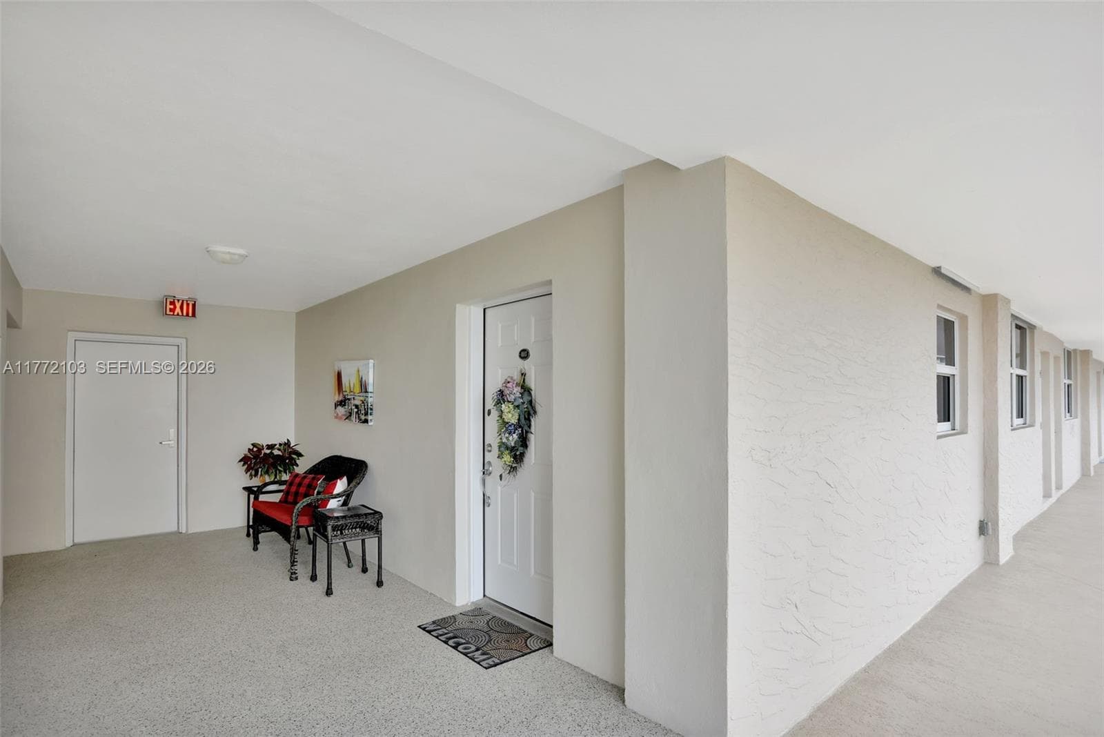 Private outdoor space upon unit entry unique to this unit