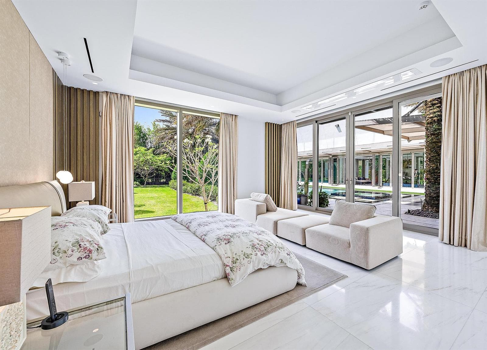 Serene primary suite with a view