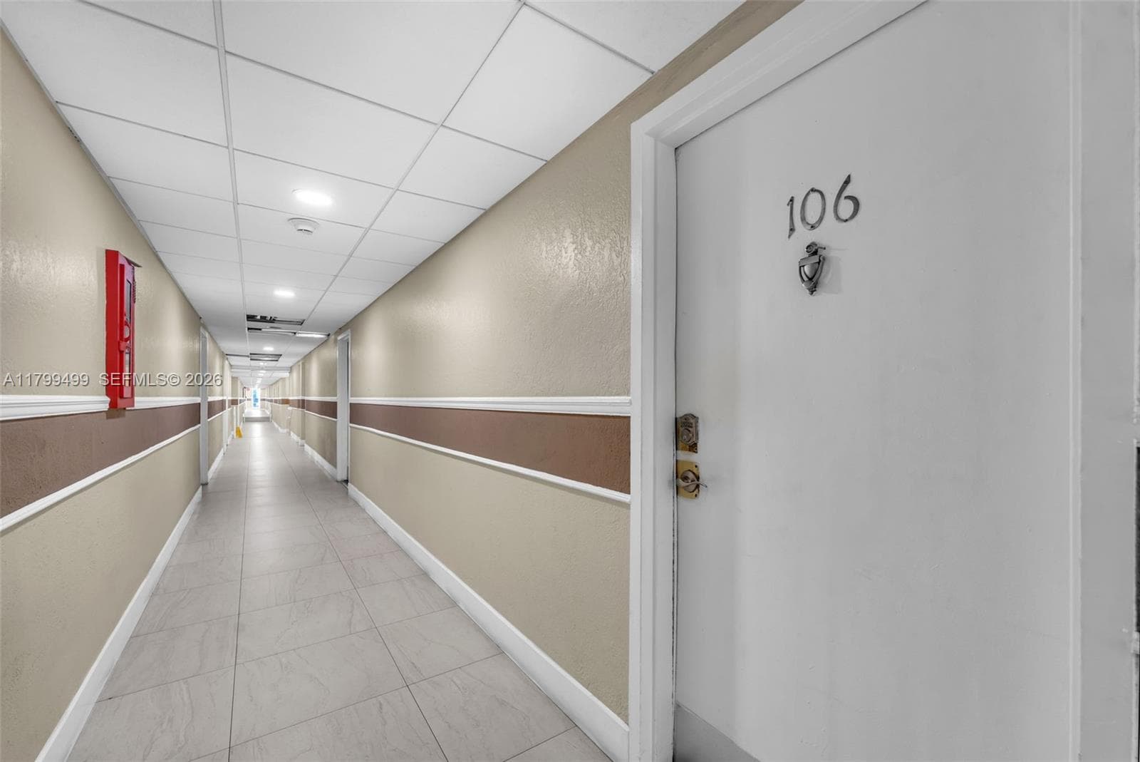 Clean hallways unit entry