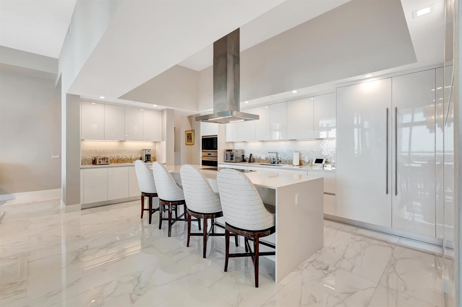 Kitchen with Micro-Mosaic Backsplash