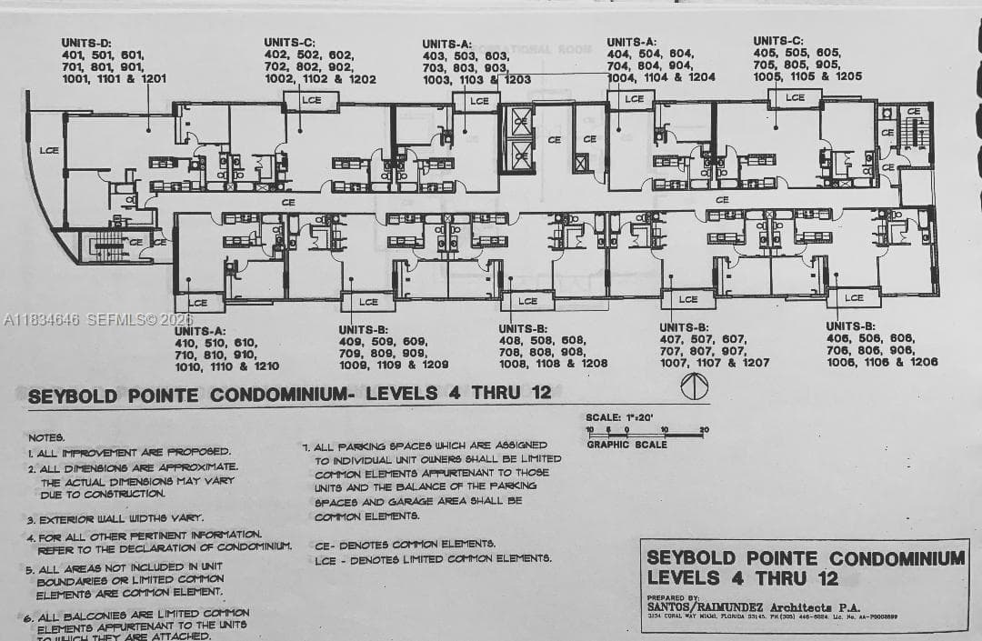 Floorplan including all other unit in the same floor.