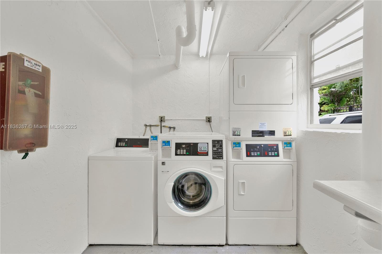 Washer and dryer room on each floor; new digital machines!