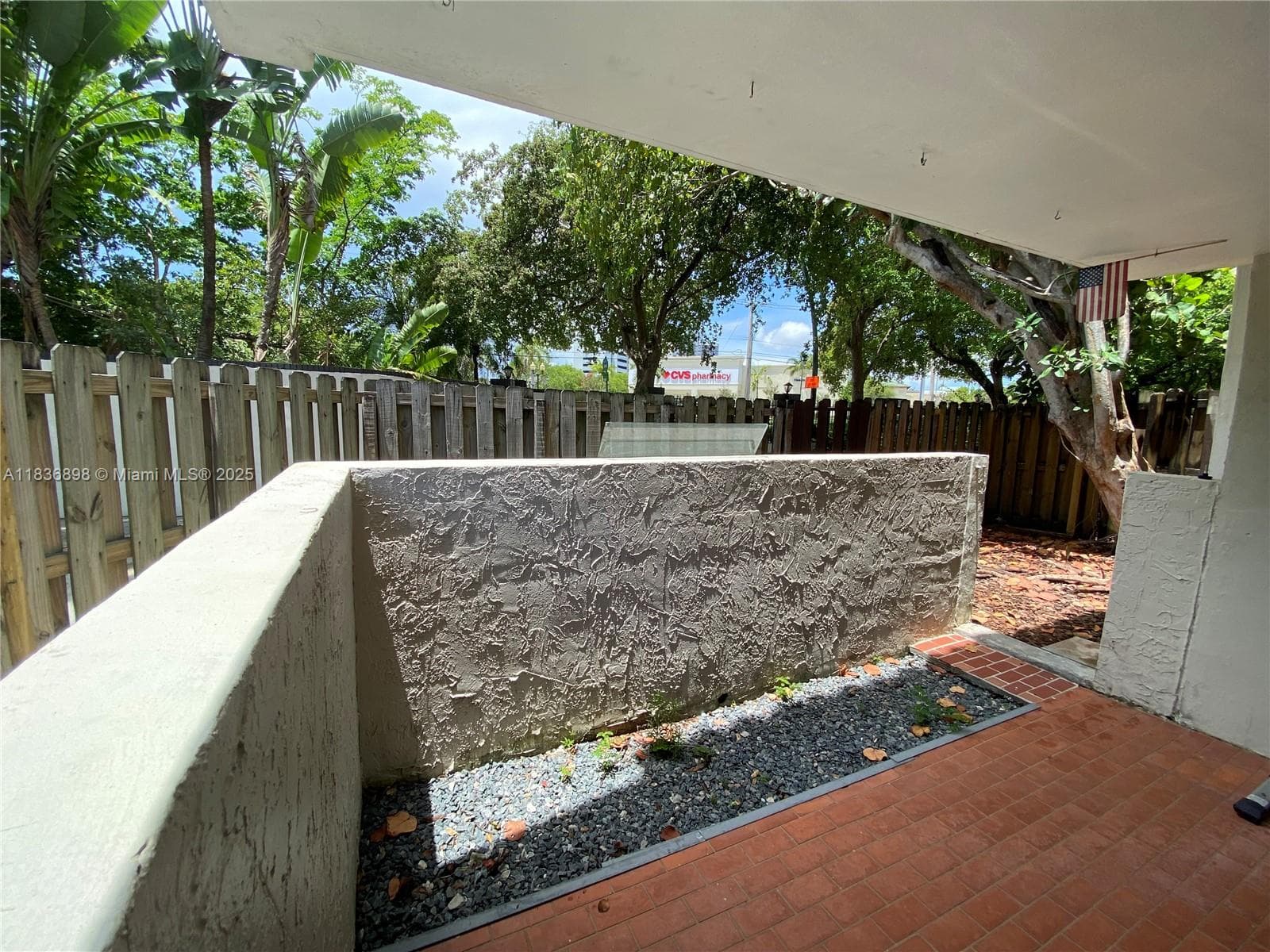 tiled patio
