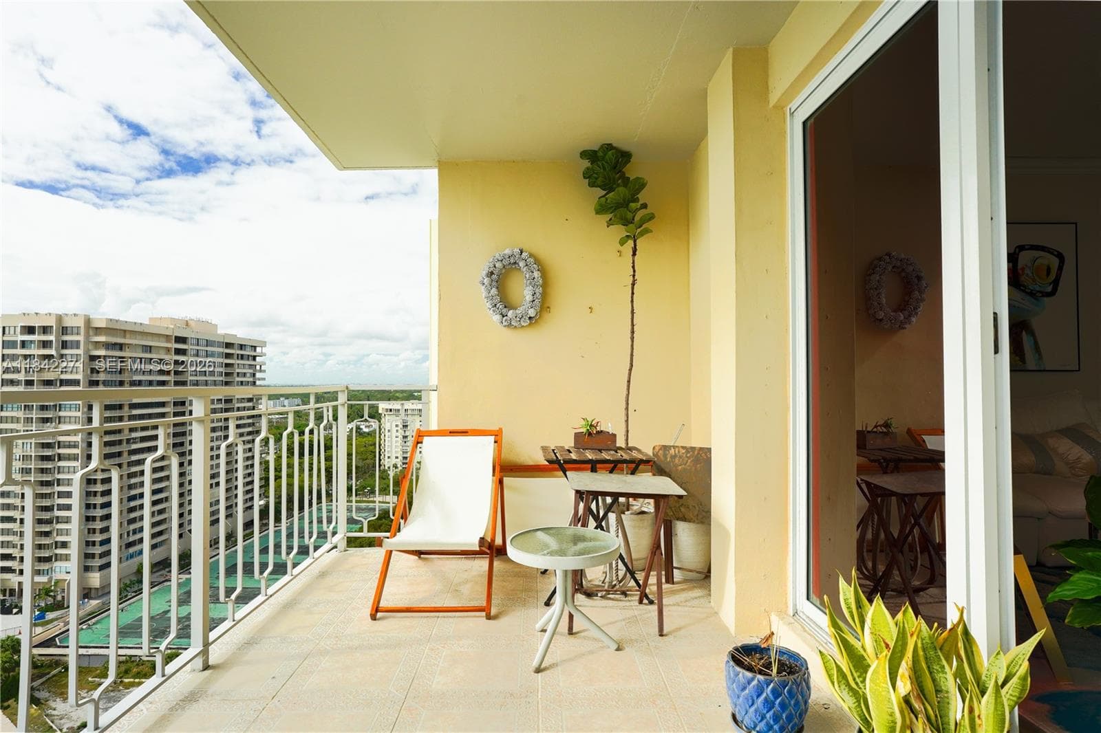 Large balcony view- South and East