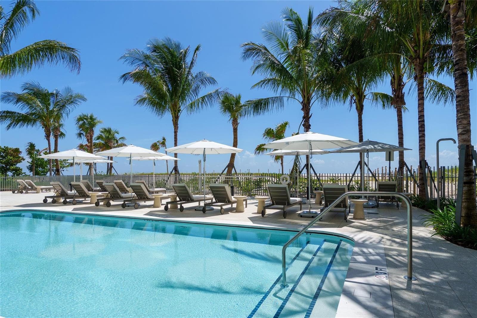 Beach side pool