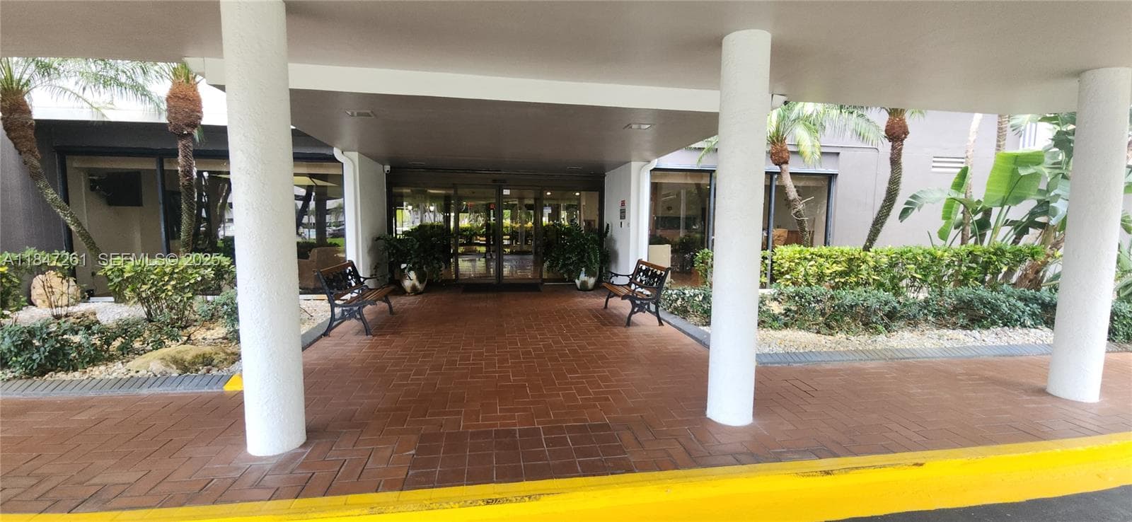 entrance with security