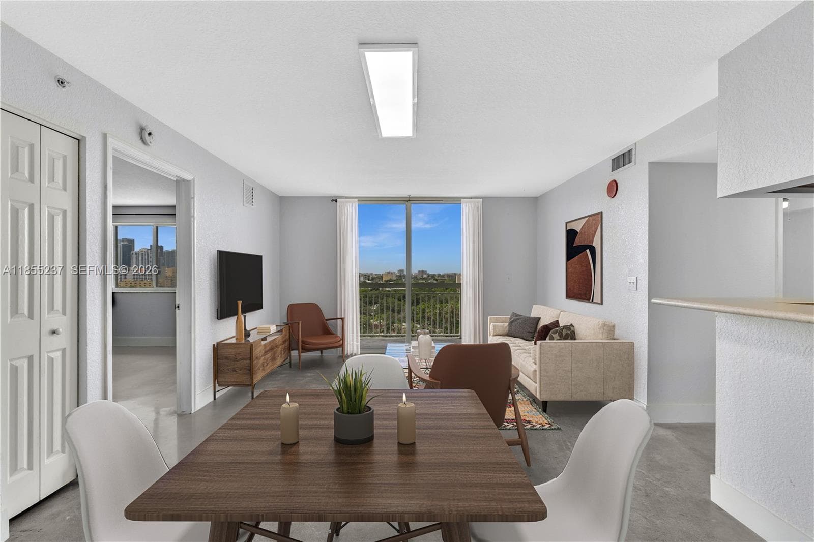 Living Room - Dining Room - virtually staged