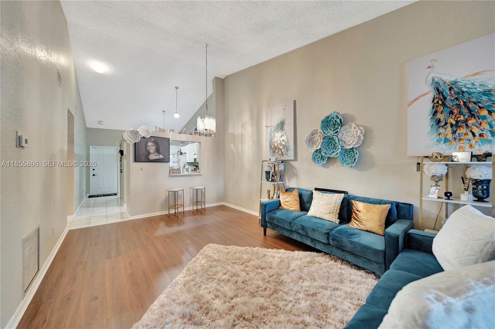 Convenient kitchen with two entries for easy flow and accessibility.