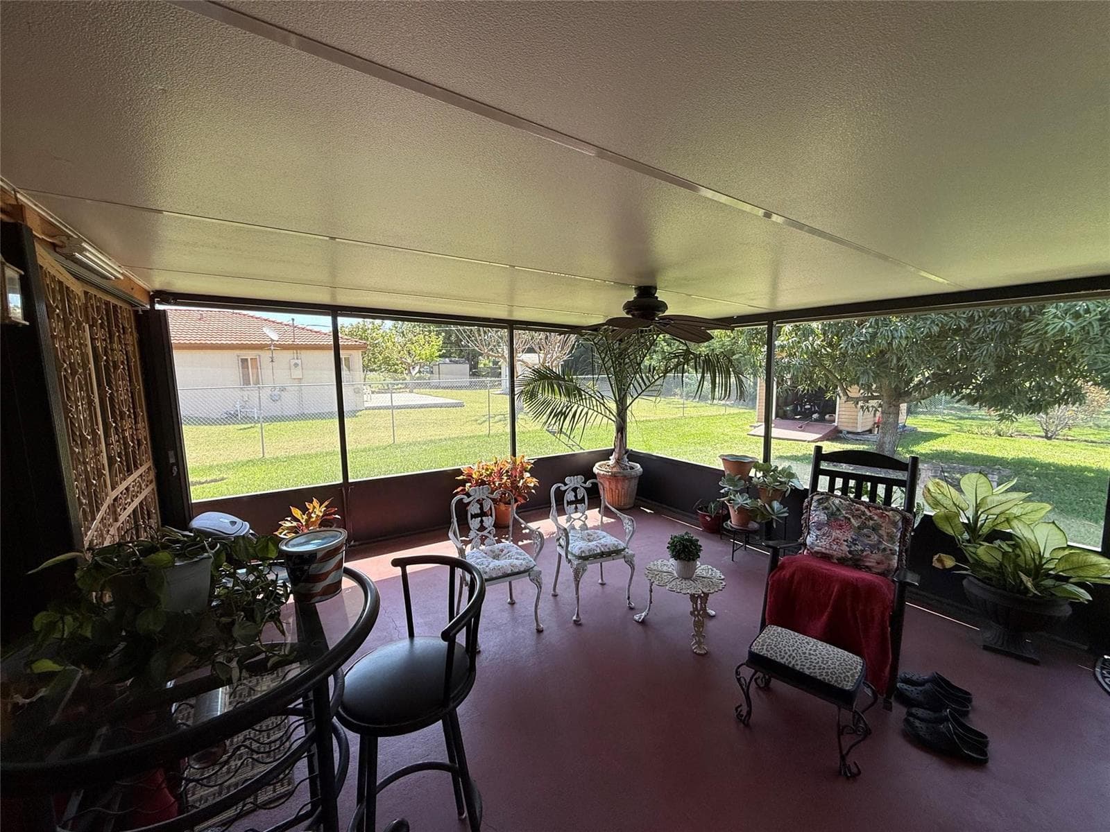 Large Covered and Screened Patio