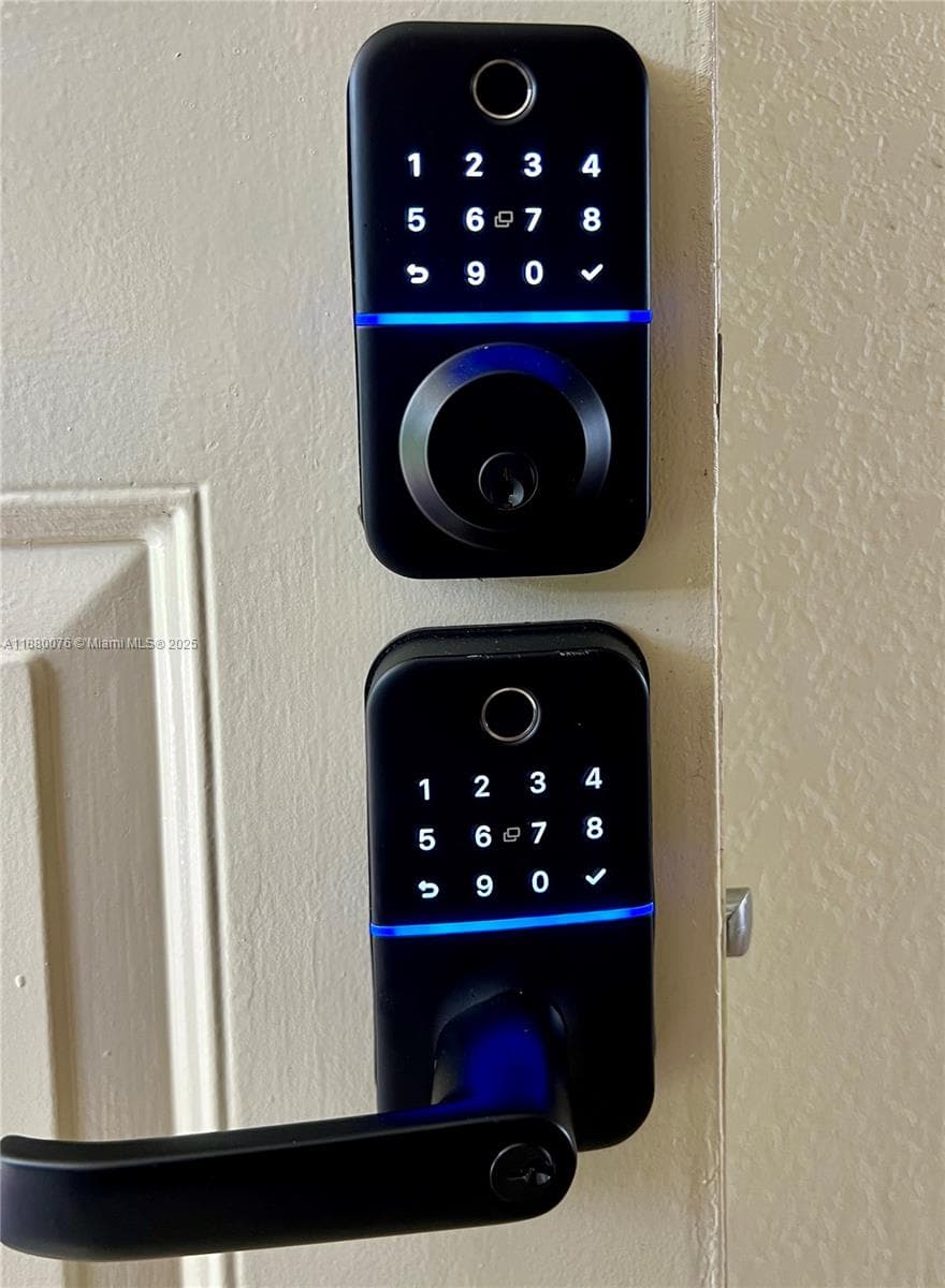 Fob Key and Code Door Locking System