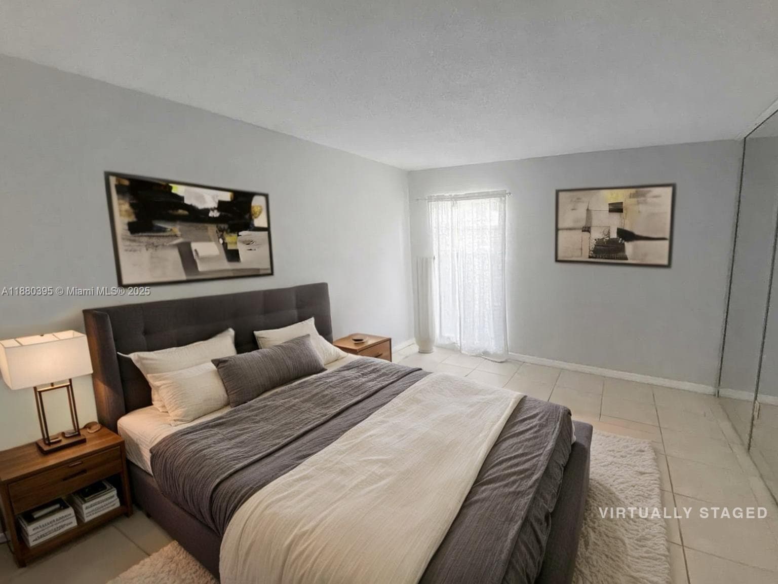 Virtually staged bedroom
