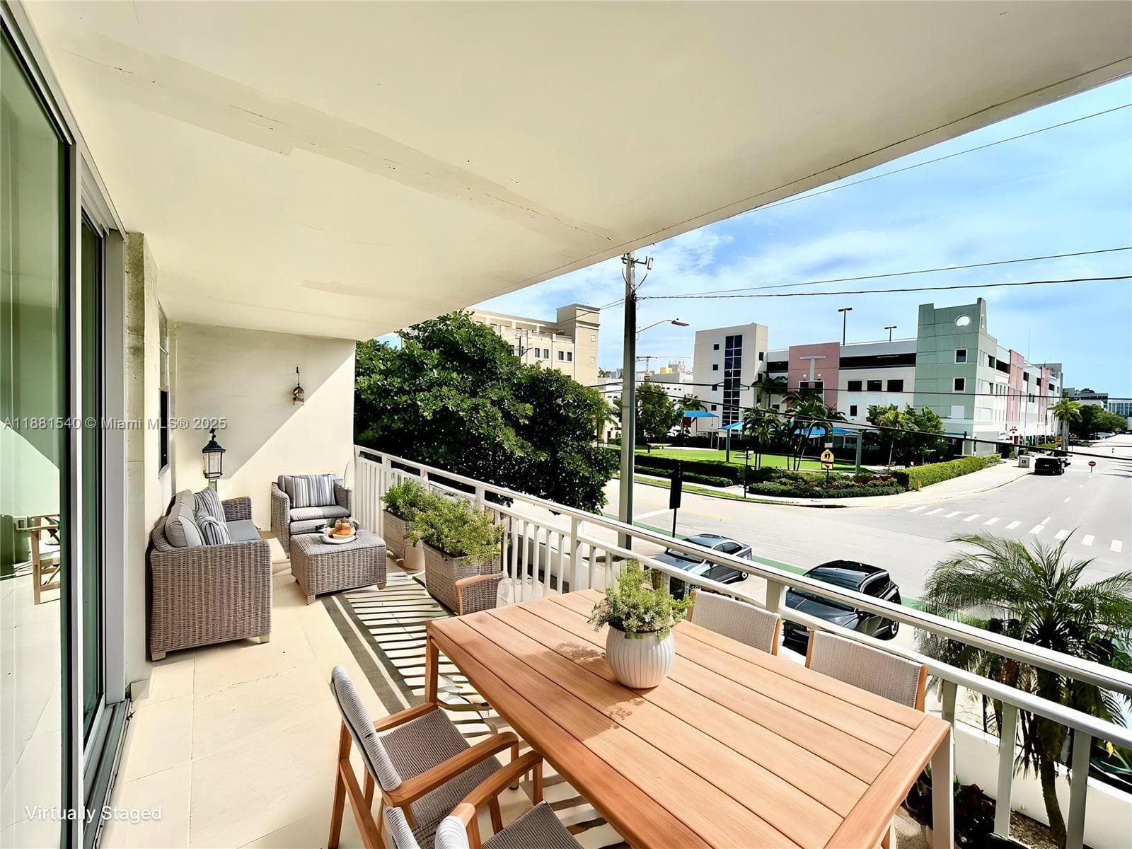 Balcony. Virtually staged