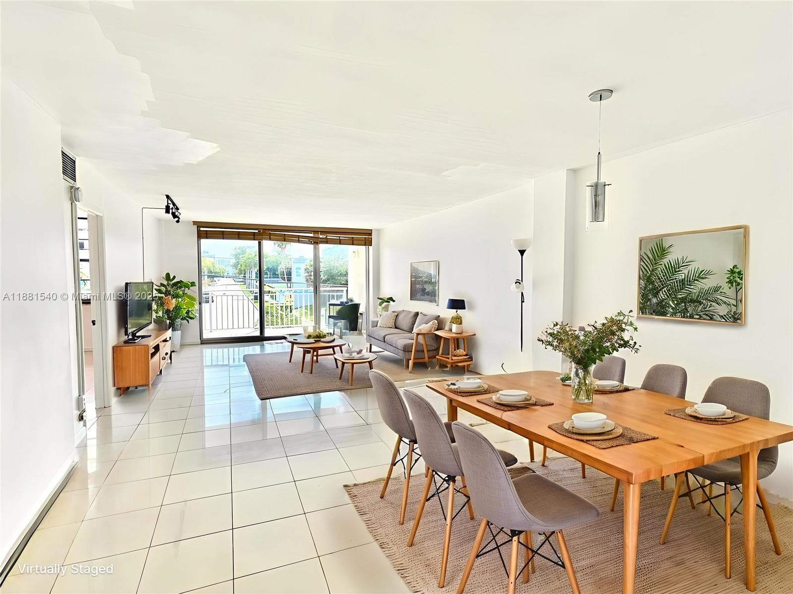 Living & Dinning area. Virtually staged