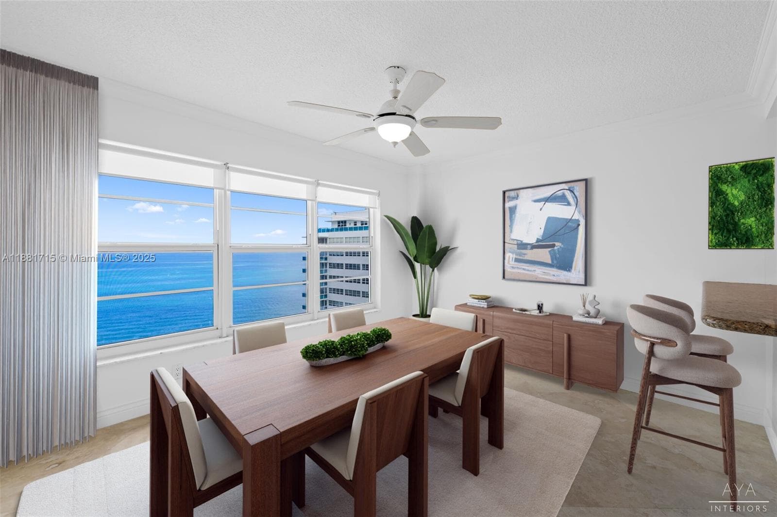 Digital Rendering of the dining room