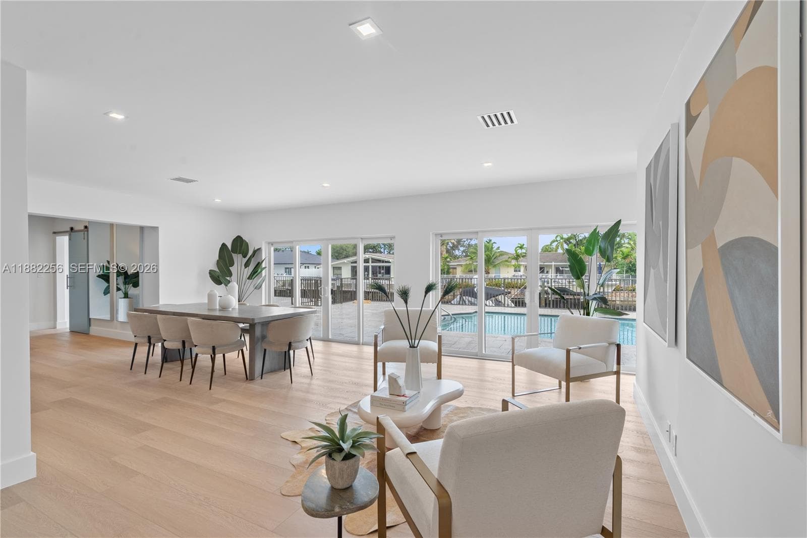 Attached 2 car garage and driveway to park