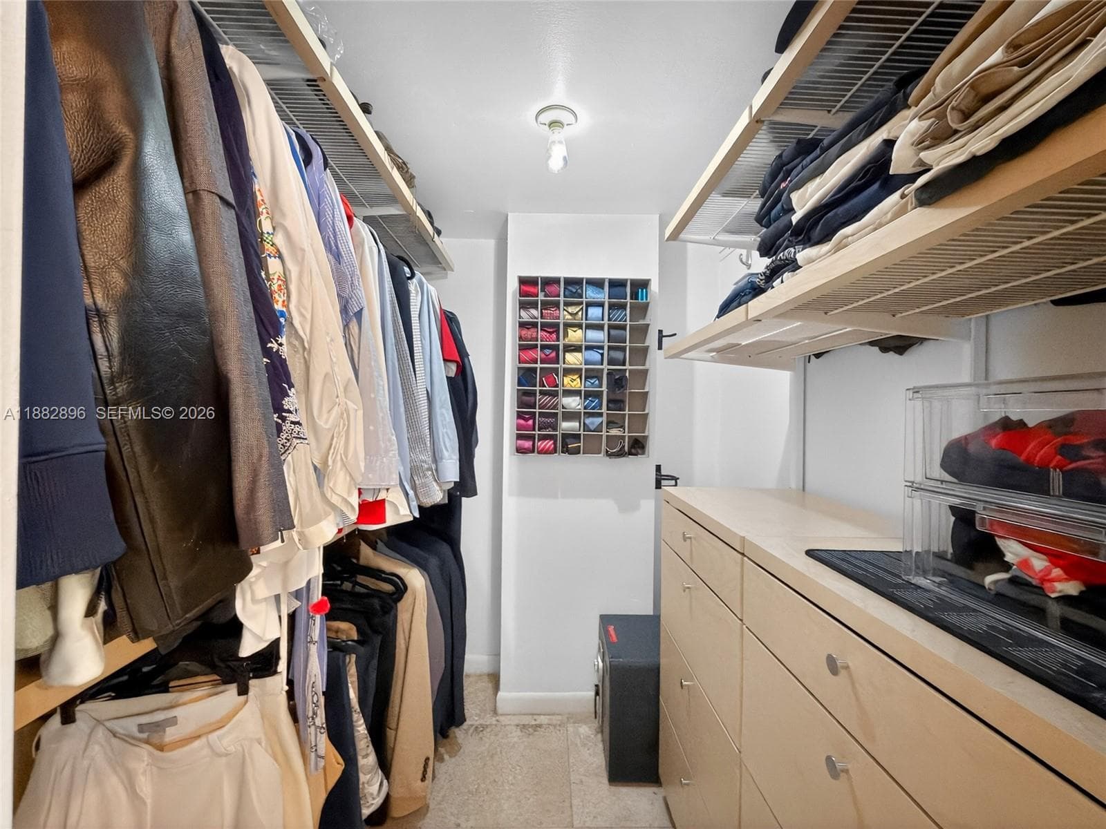 Walk-in built-in closet