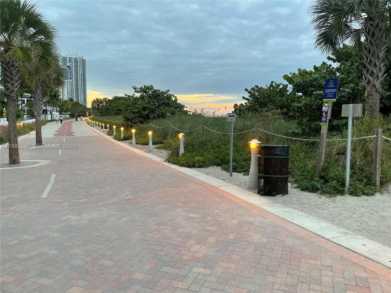 Boardwalk across the street
