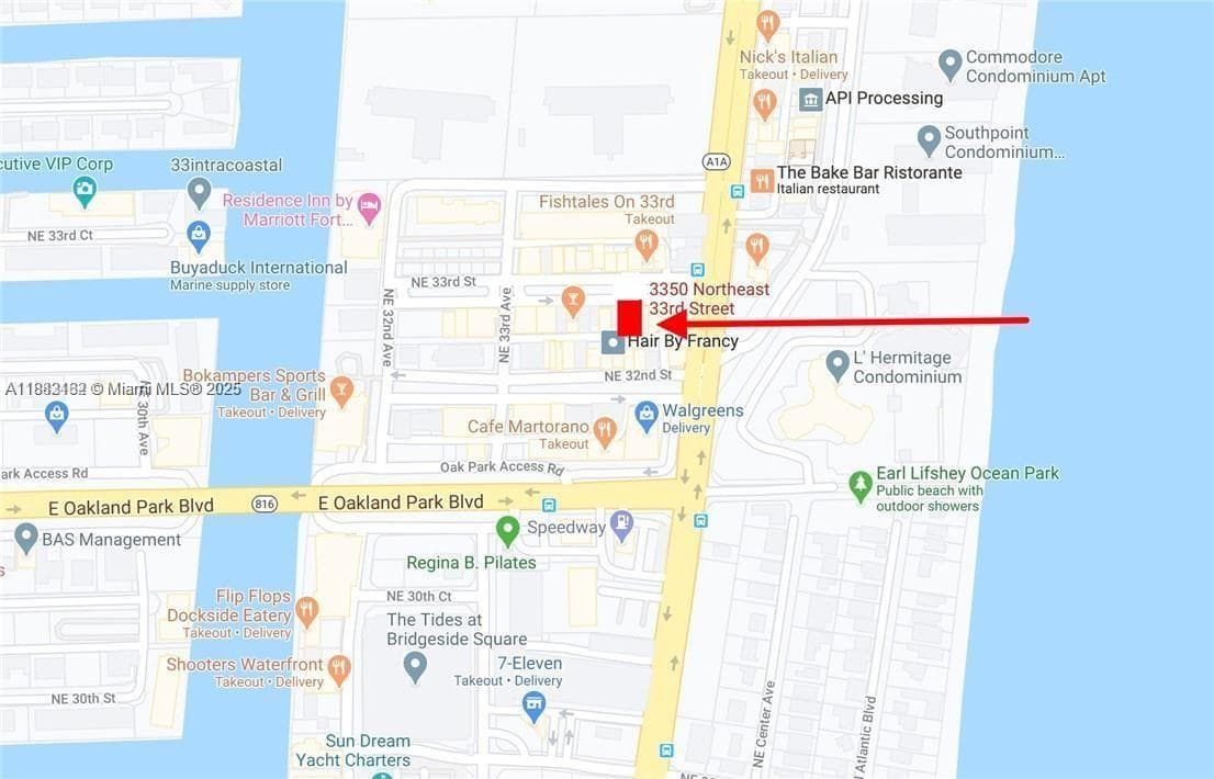 MAP OF AREA BEACH ACROSS STREET
