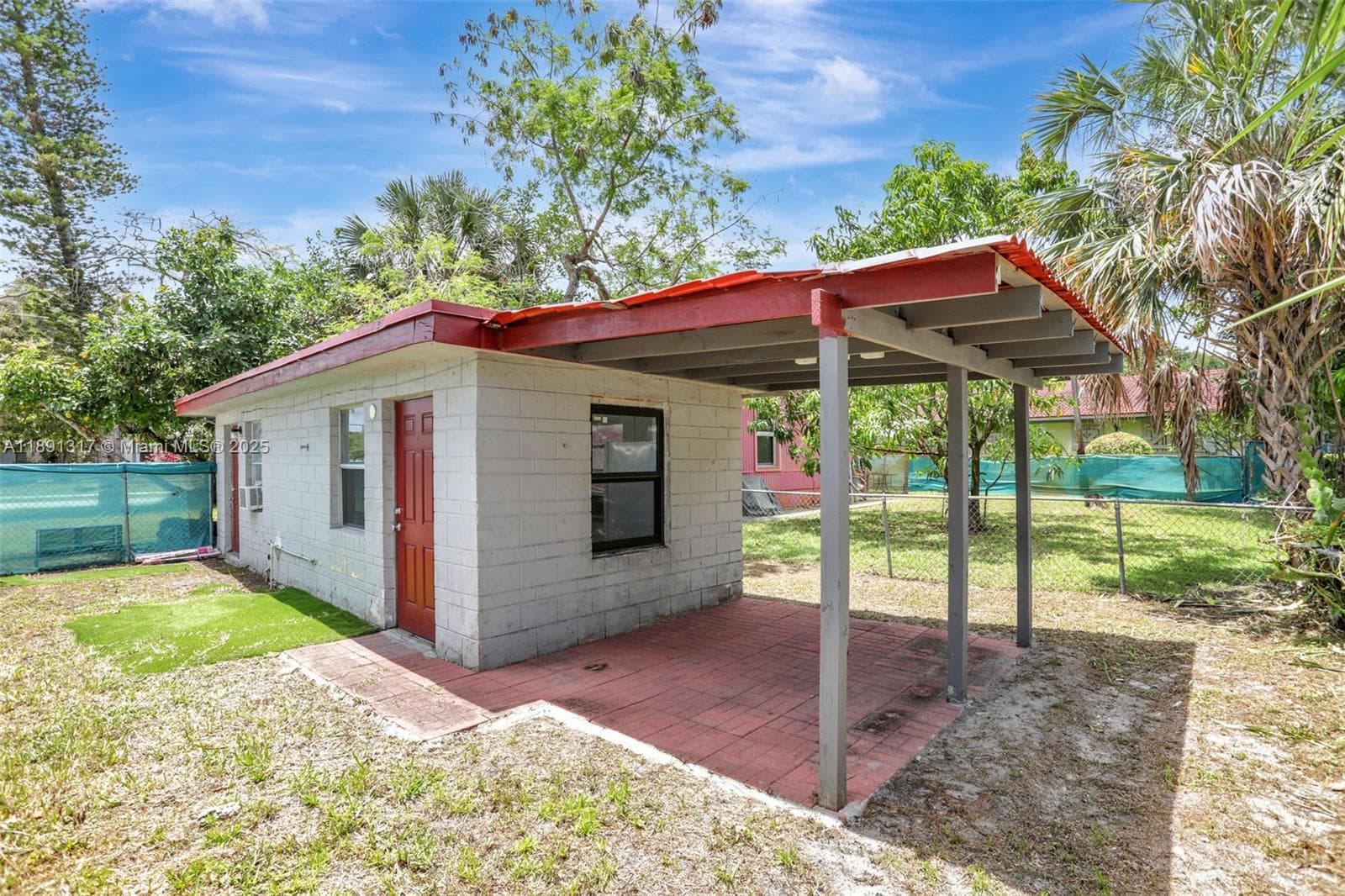 Guest house patio area