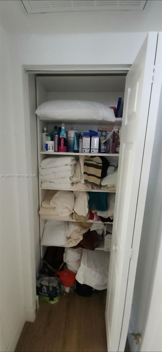 Walk-in bedroom closet ready to go