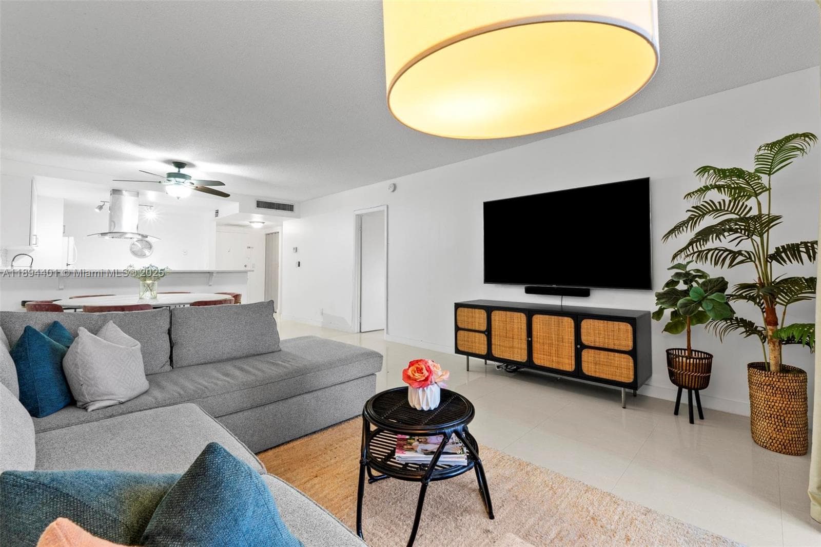 Fully-furnished ample living room