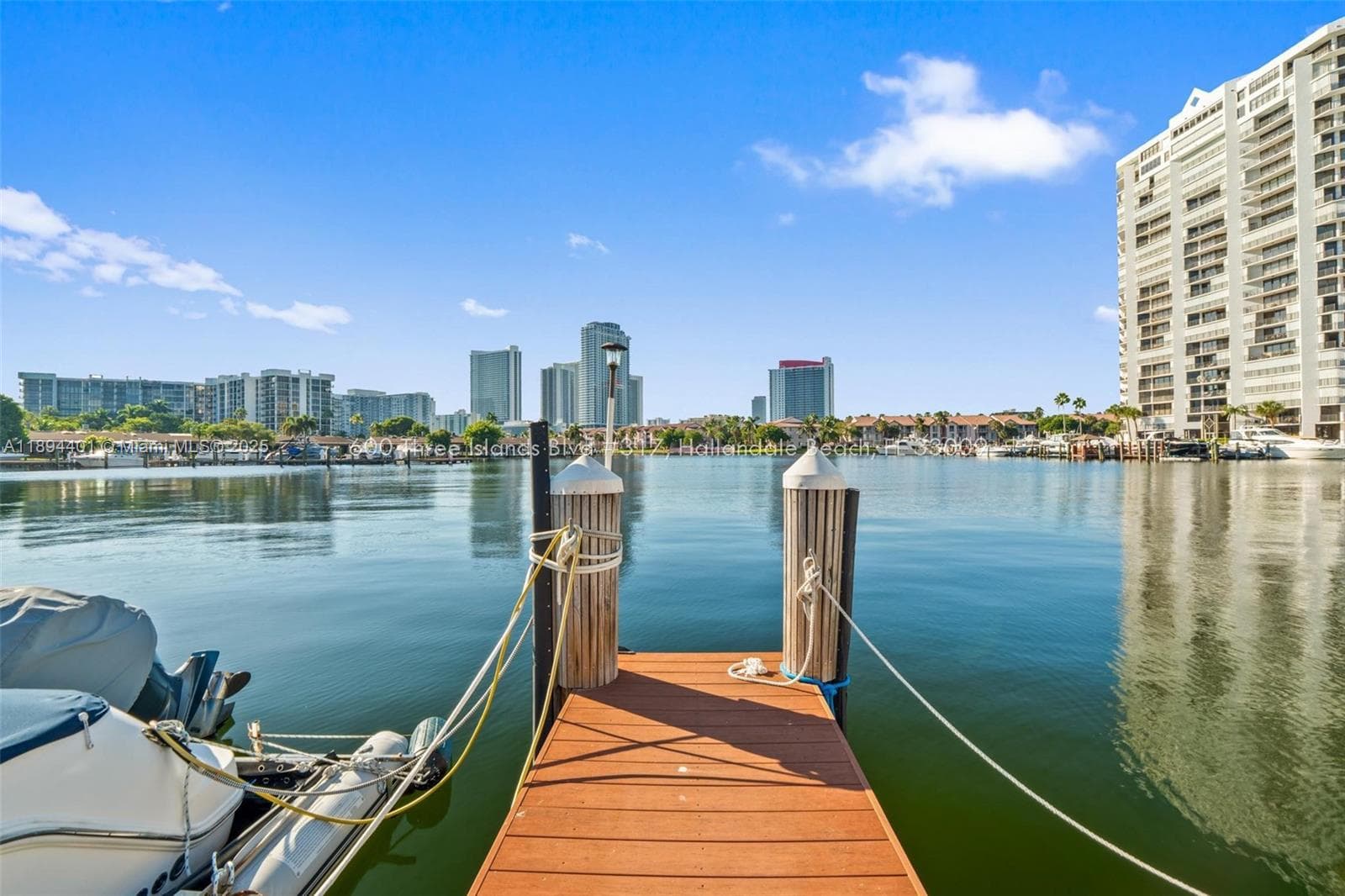 View of the intracoastal from community boat dock