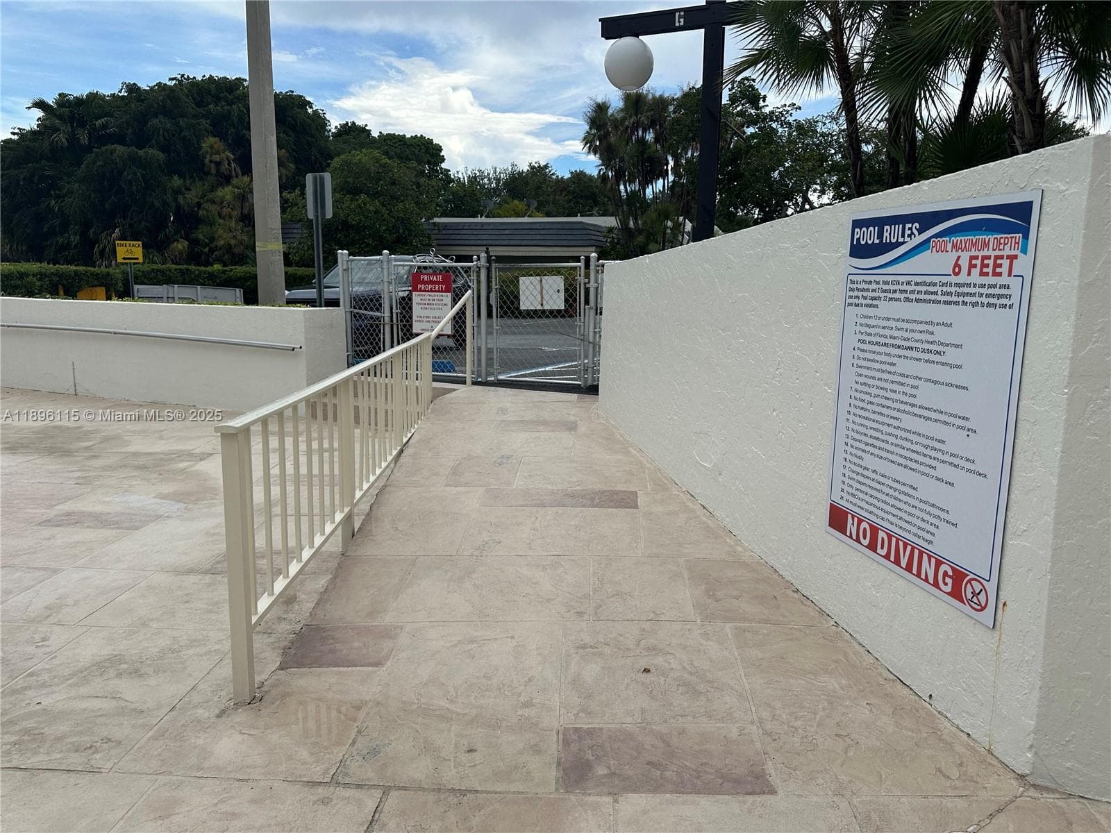 Ramp to community area and pool