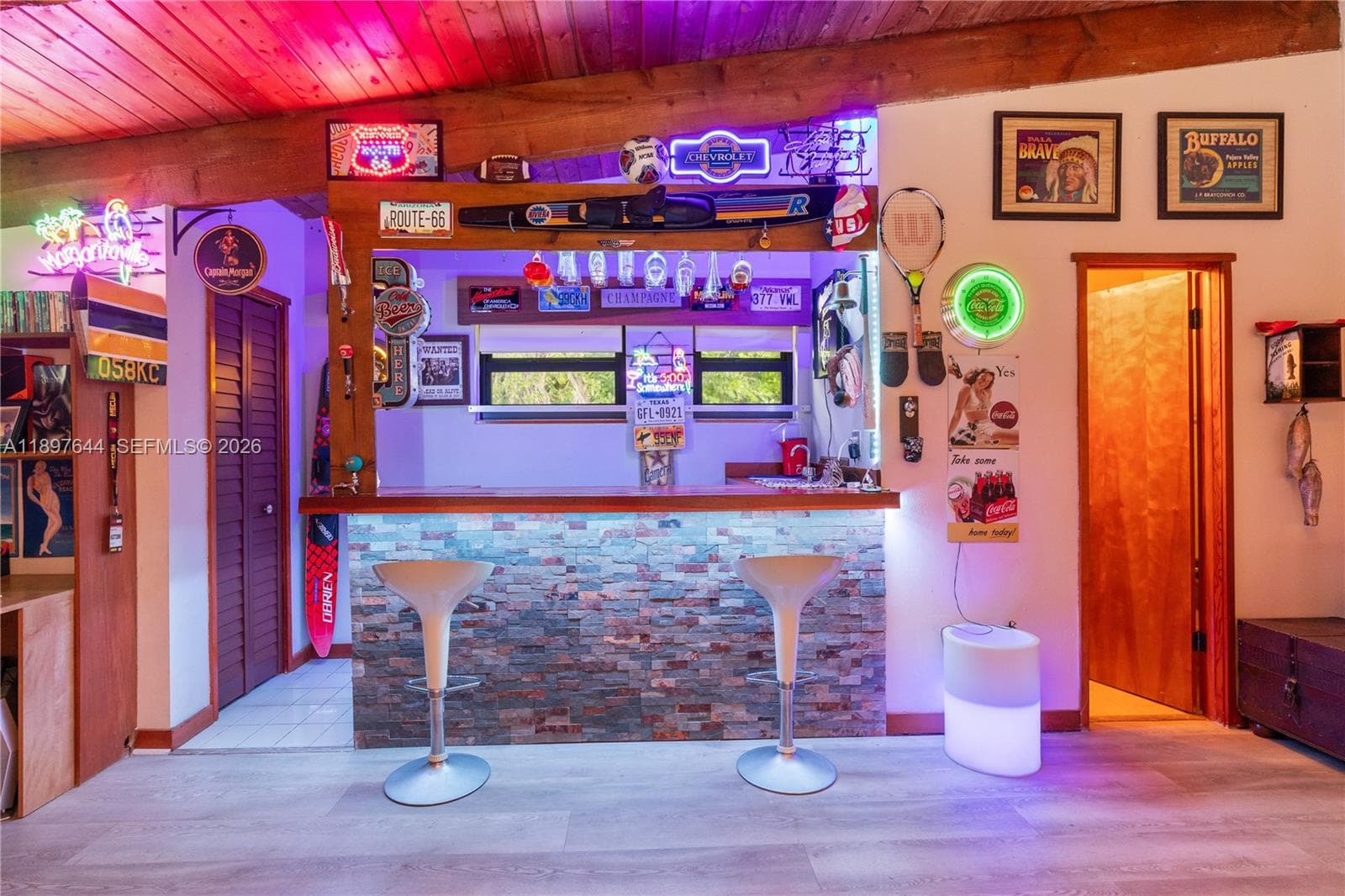 Upstairs with a bar