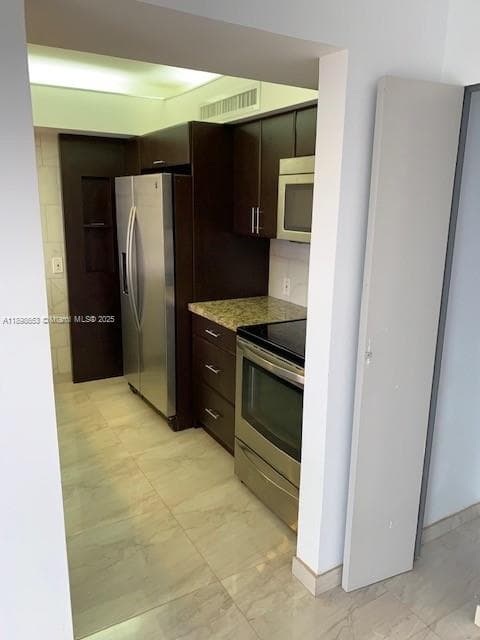 stainless appliances in the kitchen