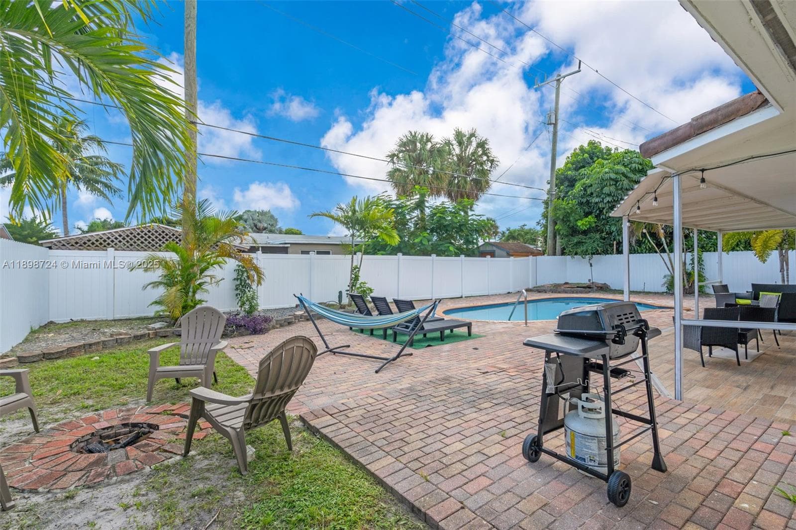 Backyard area