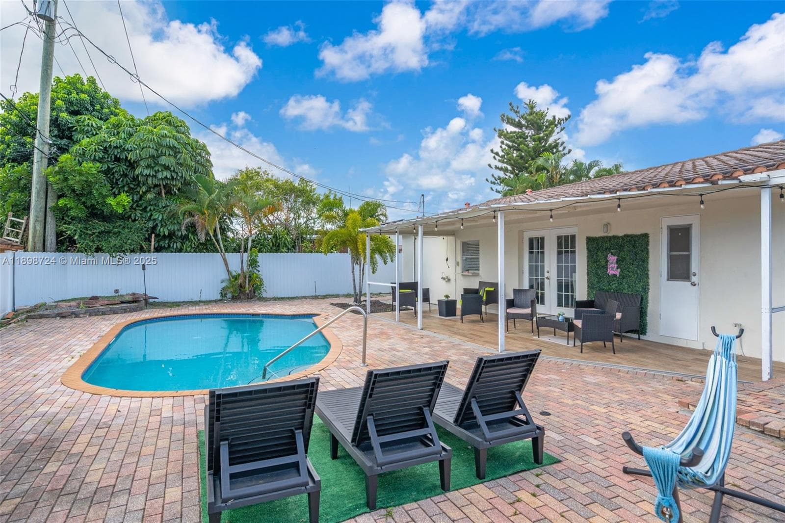 Backyard area