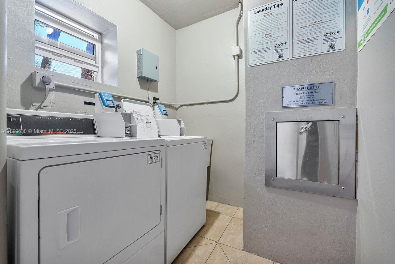 Laundry located on the same floor